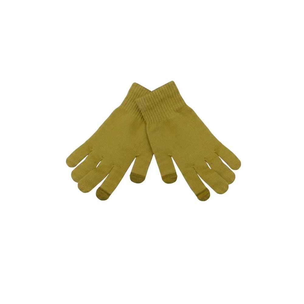 Time and Tru Knit Tech Touch Gloves Womens One Size Yellow Mustard Ribbed